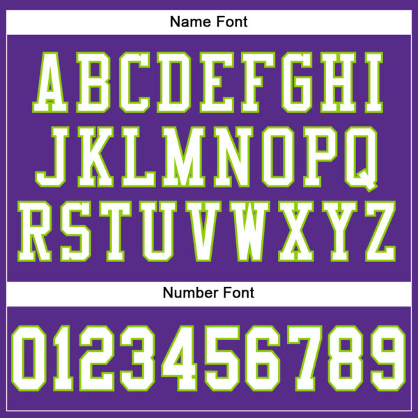 Custom Purple White-Neon Green Mesh Authentic Football Jersey - Image 5