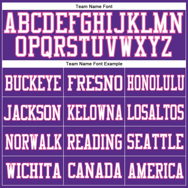 Custom Purple White-Pink Mesh Authentic Football Jersey - Image 3