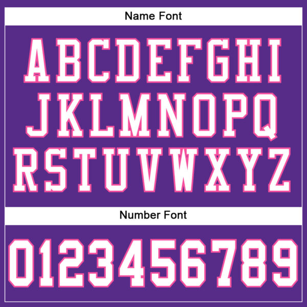 Custom Purple White-Pink Mesh Authentic Football Jersey - Image 4