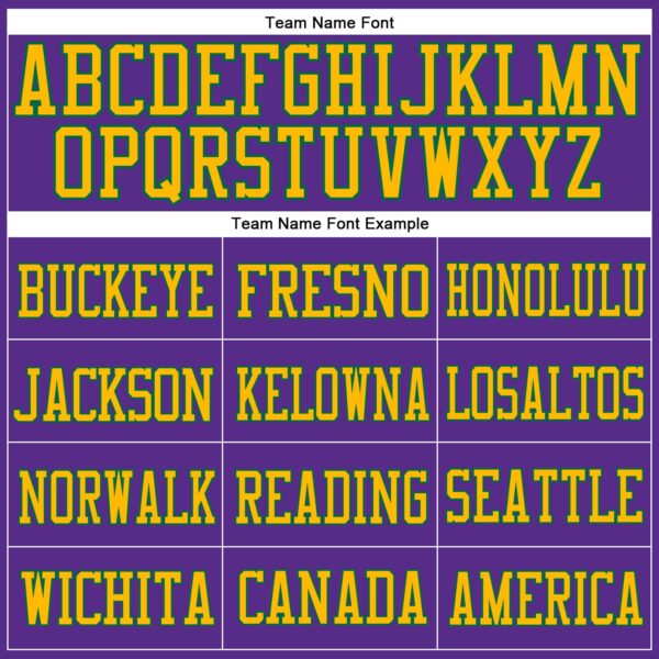 Custom Purple Gold-Kelly Green Mesh Authentic Football Jersey - Image 4