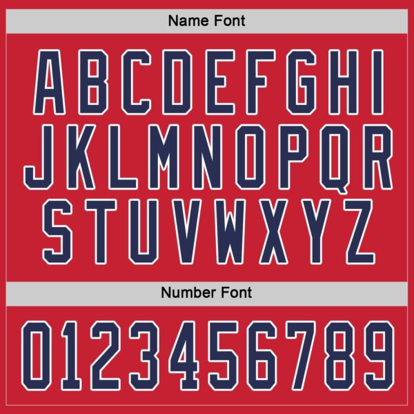 Custom Red Navy-White Hockey Jersey - Image 4