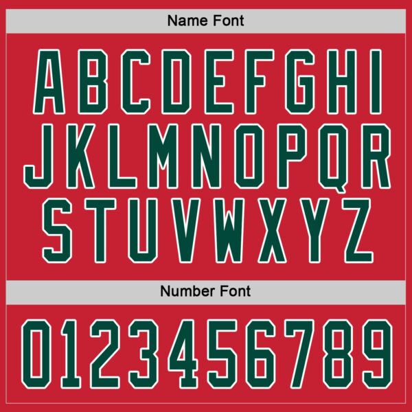 Custom Red Green-White Hockey Jersey - Image 4