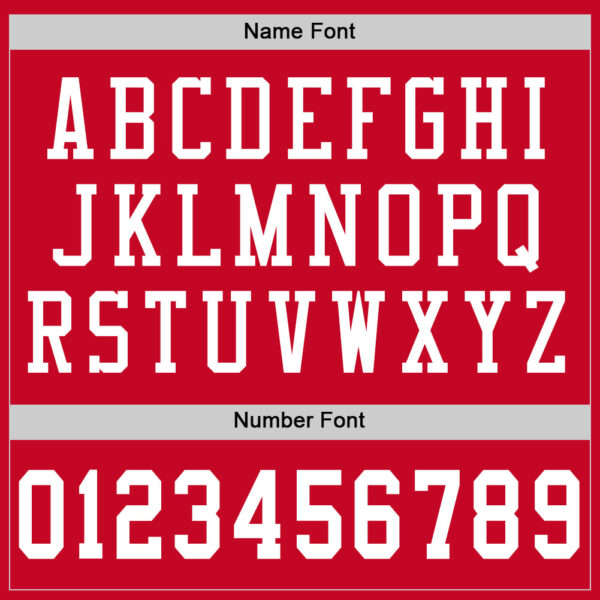 Custom Red White Mesh Authentic Football Jersey - Image 4