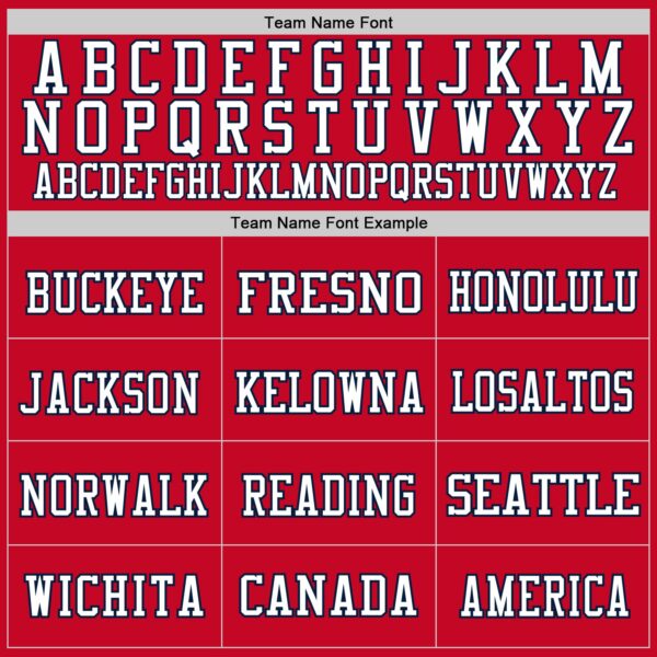 Custom Red Navy-White Mesh Authentic Football Jersey - Image 3