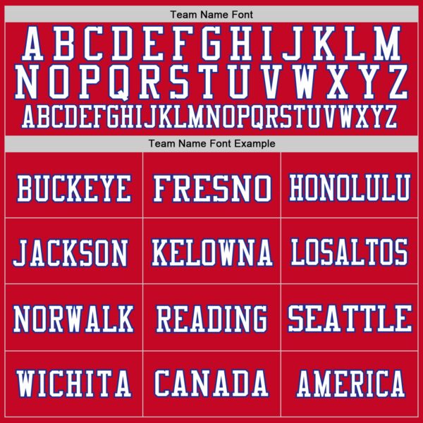 Custom Red Royal-White Mesh Authentic Football Jersey - Image 3