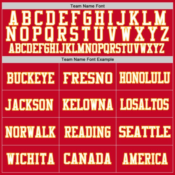 Custom Red Gold-White Mesh Authentic Football Jersey - Image 3