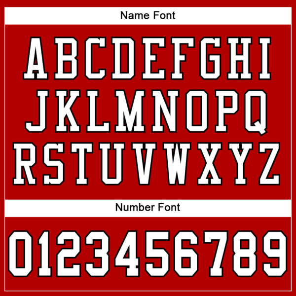 Custom Red White-Black Mesh Authentic Football Jersey - Image 4