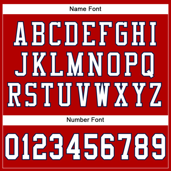 Custom Red White-Navy Mesh Authentic Football Jersey - Image 4