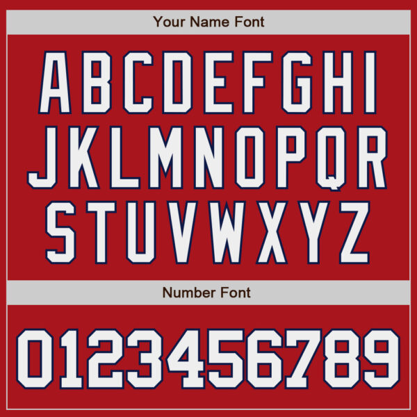 Custom Red White-Navy Authentic Baseball Jersey - Image 5