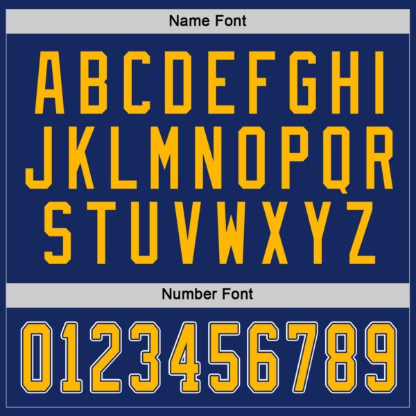 Custom Royal Gold-White Hockey Jersey - Image 4