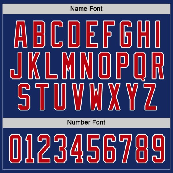 Custom Royal Red-White Hockey Jersey - Image 4