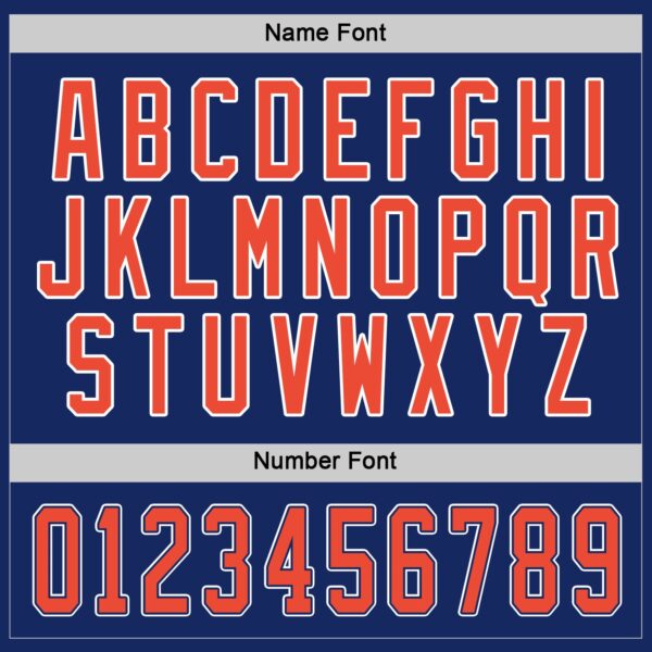 Custom Royal Orange-White Hockey Jersey - Image 4