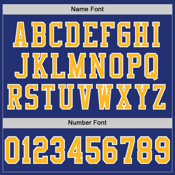 Custom Royal Gold-White Mesh Authentic Football Jersey - Image 4
