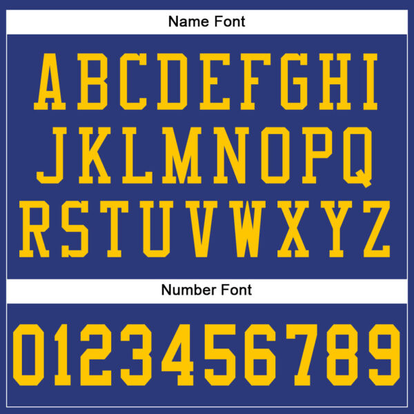 Custom Royal Gold Mesh Authentic Football Jersey - Image 4