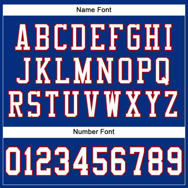 Custom Royal White-Red Mesh Authentic Football Jersey - Image 4