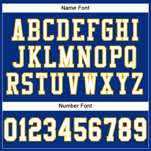 Custom Royal White-Gold Mesh Authentic Football Jersey - Image 5