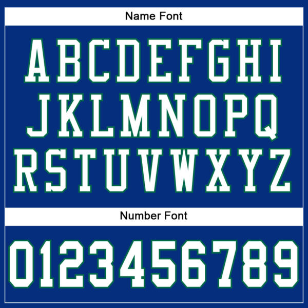 Custom Royal White-Kelly Green Mesh Authentic Football Jersey - Image 4