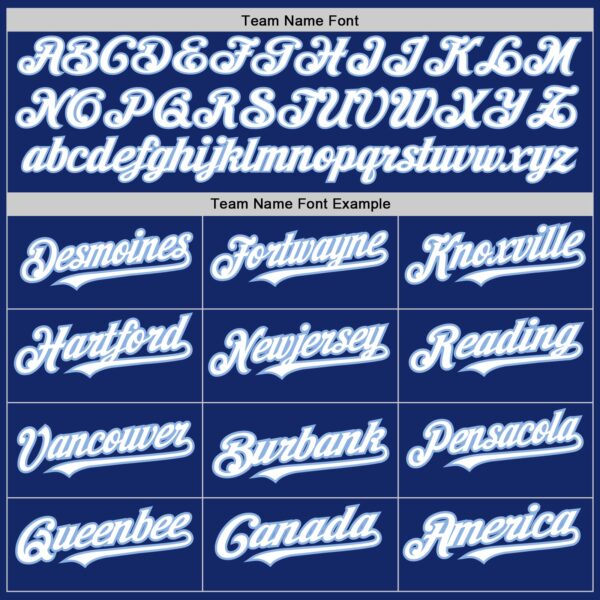 Custom Royal White-Light Blue Authentic Baseball Jersey - Image 4