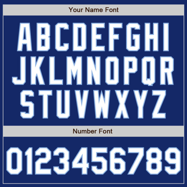 Custom Royal White-Light Blue Authentic Baseball Jersey - Image 5