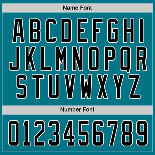 Custom Teal Black-White Hockey Jersey - Image 4