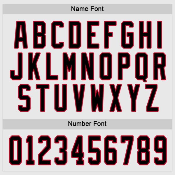 Custom White Black-Red Hockey Jersey - Image 4