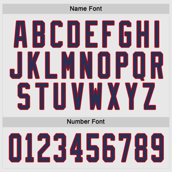 Custom White Navy-Red Hockey Jersey - Image 4