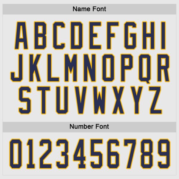 Custom White Navy-Gold Hockey Jersey - Image 4