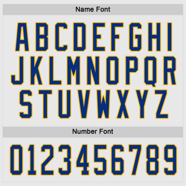Custom White Royal-Gold Hockey Jersey - Image 4