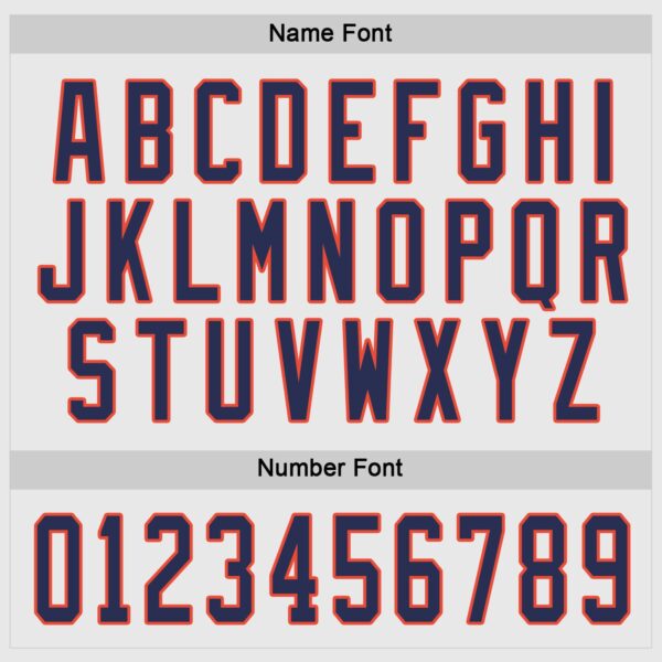 Custom White Navy-Orange Hockey Jersey - Image 4