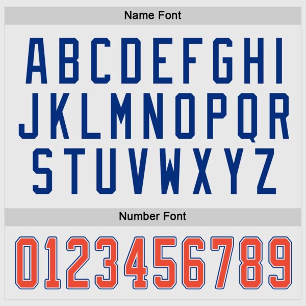 Custom White Orange-Royal Hockey Jersey - Image 4