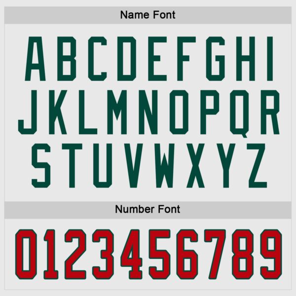 Custom White Red-Green Hockey Jersey - Image 4
