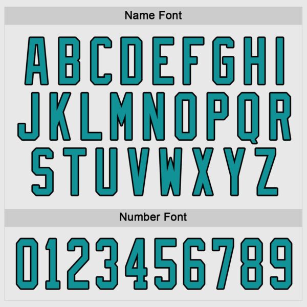 Custom White Aqua-Black Hockey Jersey - Image 4