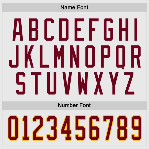 Custom White Maroon-Gold Hockey Jersey - Image 4