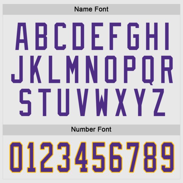 Custom White Purple-Gold Hockey Jersey - Image 4