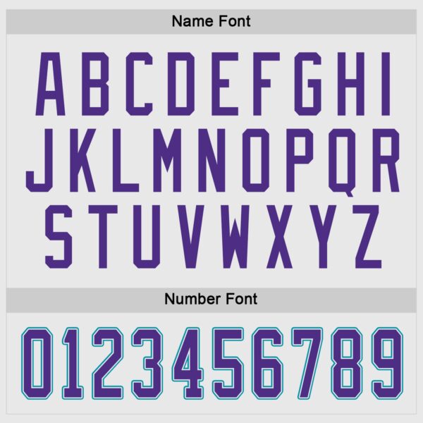 Custom White Purple-Teal Hockey Jersey - Image 4