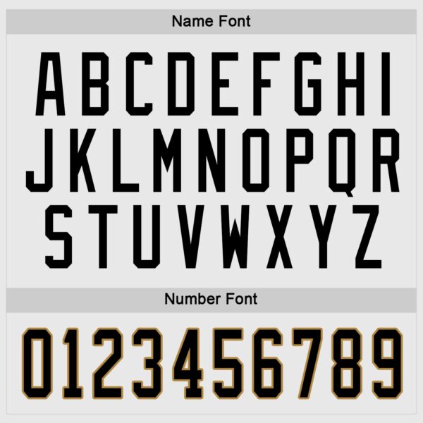 Custom White Black-Old Gold Hockey Jersey - Image 4
