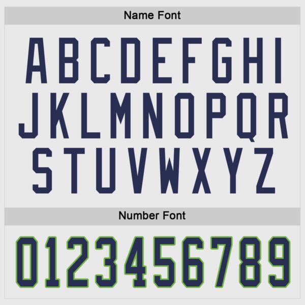 Custom White Navy-Neon Green Hockey Jersey - Image 4