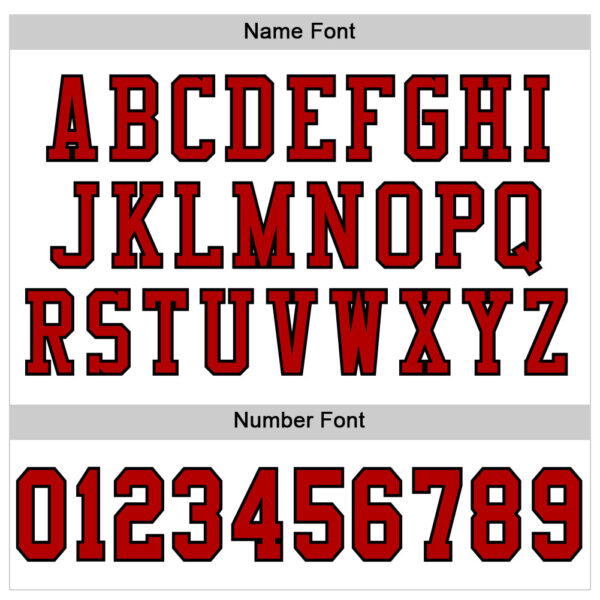 Custom White Red-Black Mesh Authentic Football Jersey - Image 4