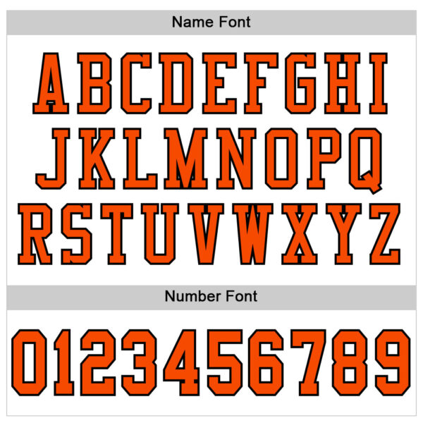 Custom White Orange-Black Mesh Authentic Football Jersey - Image 4