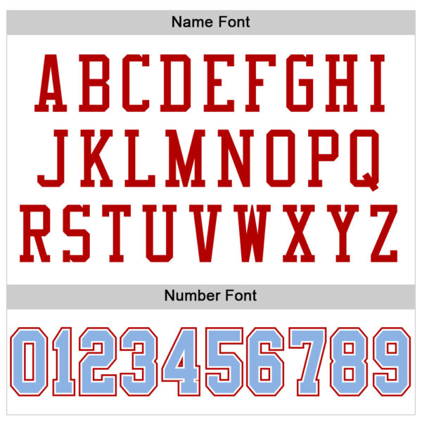 Custom White Light Blue-Red Mesh Authentic Football Jersey - Image 4