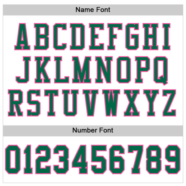 Custom White Kelly Green-Pink Mesh Authentic Football Jersey - Image 4
