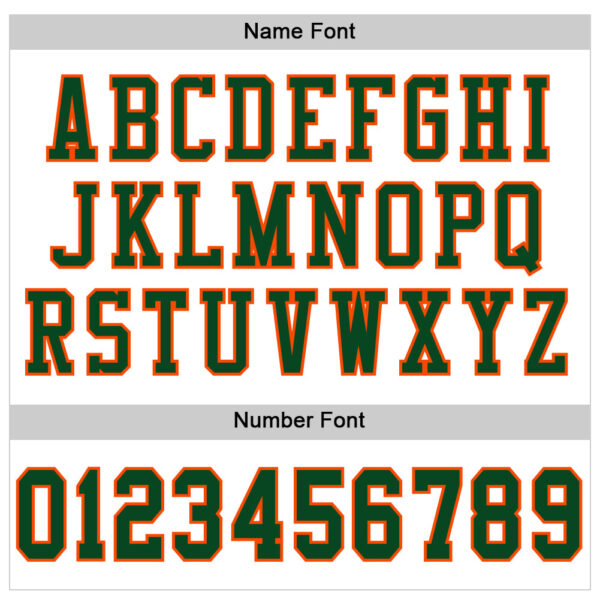 Custom White Green-Orange Mesh Authentic Football Jersey - Image 4