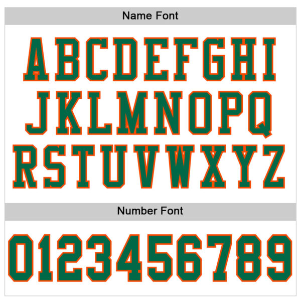Custom White Kelly Green-Orange Mesh Authentic Football Jersey - Image 5