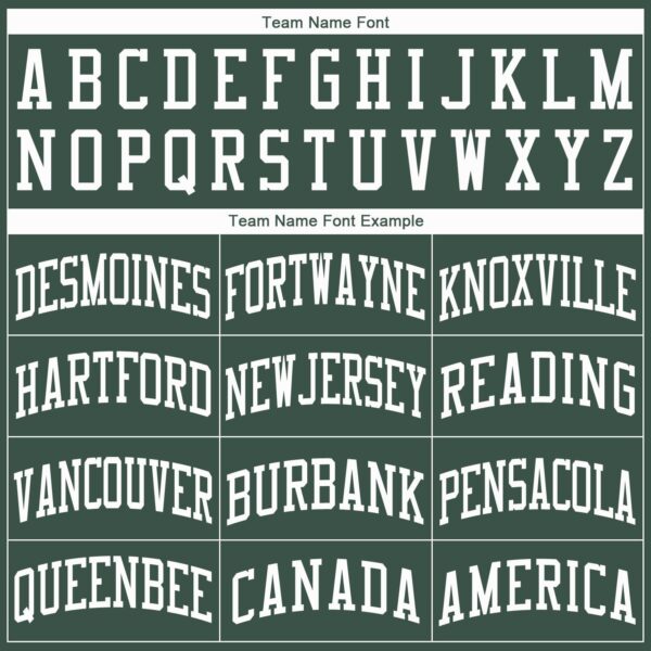 Custom Hunter Green White Round Neck Basketball Jersey - Image 4