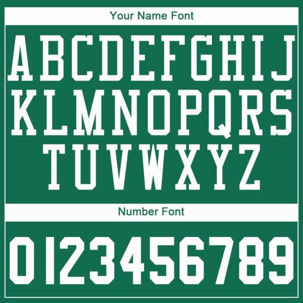 Custom Kelly Green White Round Neck Basketball Jersey - Image 3