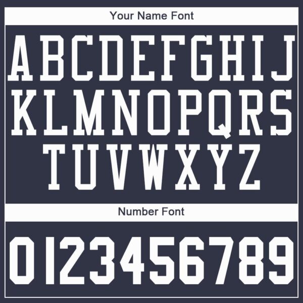Custom Navy White Round Neck Basketball Jersey - Image 3