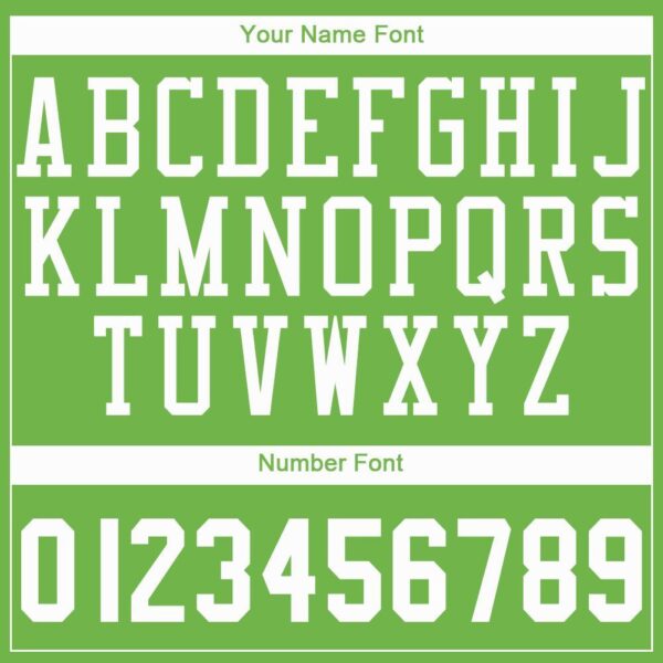 Custom Neon Green White Round Neck Basketball Jersey - Image 3