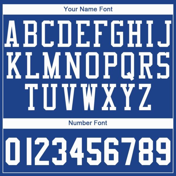 Custom Royal White Round Neck Basketball Jersey - Image 3